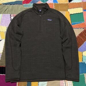 Patagonia Quarter Zip Super Dark Driftwood Brown Pullover Fleece Small